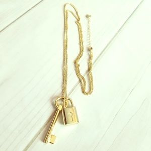 Victoria’s Secret limited ed. Lock key necklace